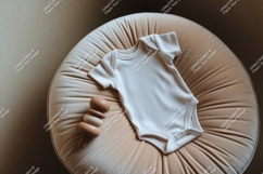 Baby onesie with wooden toy mockup mockup Product Image 1