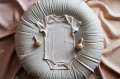 Baby onesie with maracas mockup mockup Product Image 1