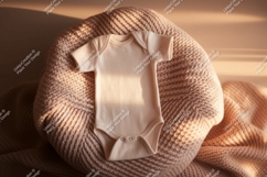 Baby onesie with teddy bear mockup mockup Product Image 1
