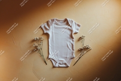 Baby onesie with babys breath mockup mockup Product Image 1