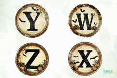 Retro Halloween Letter Clipart Product Image 1