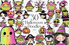 Halloween Doodles Sublimation Clipart Product Image 1