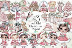 Soft Girl Christmas Clipart Sublimation Product Image 1