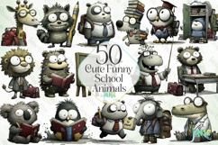 Cute Funny School Animals Sublimation Bundle Product Image 1