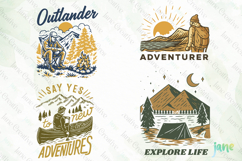 Vintage Outdoor Adventure &amp; Camping SVG Product Image 1
