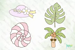 Retro Summer Pool Party SVG PNG Clipart Product Image 1