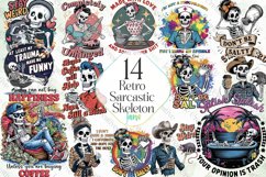 Retro Sarcastic Skeleton Sublimation Product Image 1