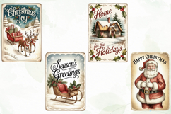 Retro Christmas Quotes Labels Product Image 1