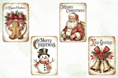 Retro Christmas Quotes Labels Product Image 1