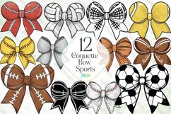 Coquette Bow Sports Sublimation Clipart Product Image 1