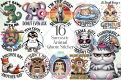 Sarcastic Animal Quote Sticker Clipart Product Image 1