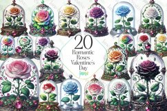 Romantic Roses Valentine’s Day Clipart Product Image 1