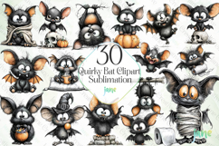Quirky Bat Clipart Sublimation Product Image 1