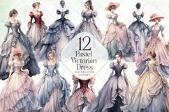 Pastel Victorian Dress Sublimation Product Image 1