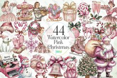 Watercolor Pink Christmas Sublimation Product Image 1
