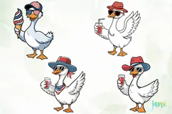4th Of July Goose SVG PNG Product Image 1