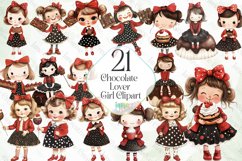 Chocolate Lover Girl Clipart Sublimation Product Image 1