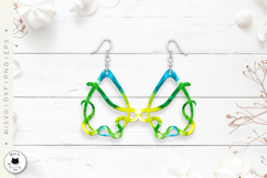 Snake Teardrop Earrings Laser Cut | Animal Teardrop SVG Product Image 2