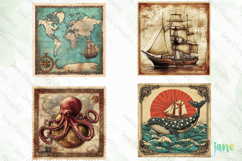 Nautical Vintage Stamp Sublimation Product Image 1