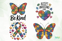Autism Awareness Sublimation Clipart Product Image 1