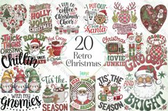 Retro Christmas Sublimation Clipart Product Image 1
