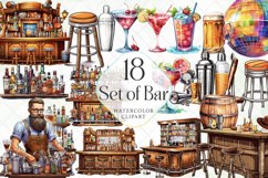 Set of Bar Watercolor Sublimation Product Image 1