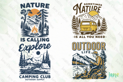 Vintage Outdoor Adventure &amp; Camping SVG Product Image 1