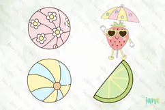 Retro Summer Pool Party SVG PNG Clipart Product Image 1