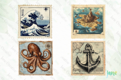 Nautical Vintage Stamp Sublimation Product Image 1