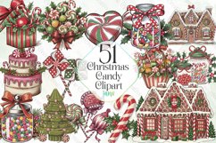 Christmas Candy Sublimation Clipart Product Image 1