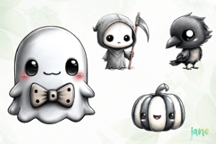 Cute Halloween Animals Clipart Product Image 1
