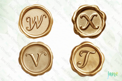 Gold Wax Stamp Letter Clipart Product Image 1