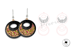 Monster Plant Halloween Earrings Laser Cut Product Image 3