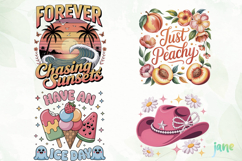Retro Summer Png Clipart Product Image 1