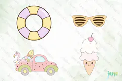 Retro Summer Pool Party SVG PNG Clipart Product Image 1