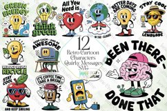 Retro Cartoon Characters with Quirky Messages SVG Product Image 1