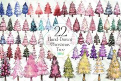 Hand-Drawn Christmas Tree Sublimation Product Image 1