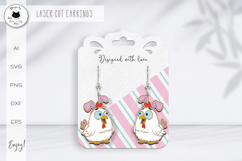 Easter Earrings Laser Cut | Funny Chicken Earrings Product Image 2