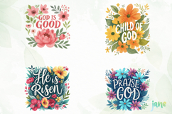 Floral Christian Png Sublimation Product Image 1