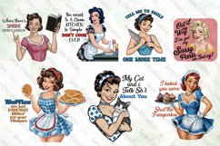 Retro Women Bundle Sublimation Clipart Product Image 2
