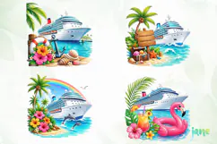 Cruise Ship Clipart Product Image 1