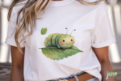 Cute Worm Watercolor Clipart Product Image 5