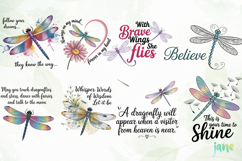 Inspirational Quotes Dragonfly PNG Product Image 3