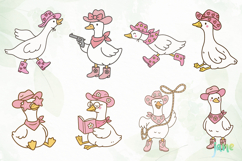 Cute Cowgirl Goose Bundle SVG PNG Bundle Product Image 7