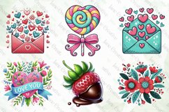 Beautiful Valentine's Day Badge Clipart Product Image 4