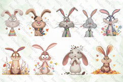 Quirky Bunny Clipart Sublimation Product Image 3