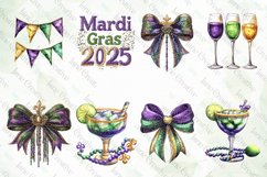 Glittery Mardi Gras Clipart Bundle Product Image 2