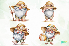 Watercolor Beach Gnome Clipart Product Image 1