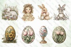 Vintage Easter Illustrations Clipart Product Image 4