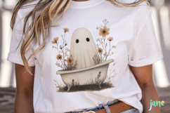 Vintage Fall Ghost Sublimation Product Image 2